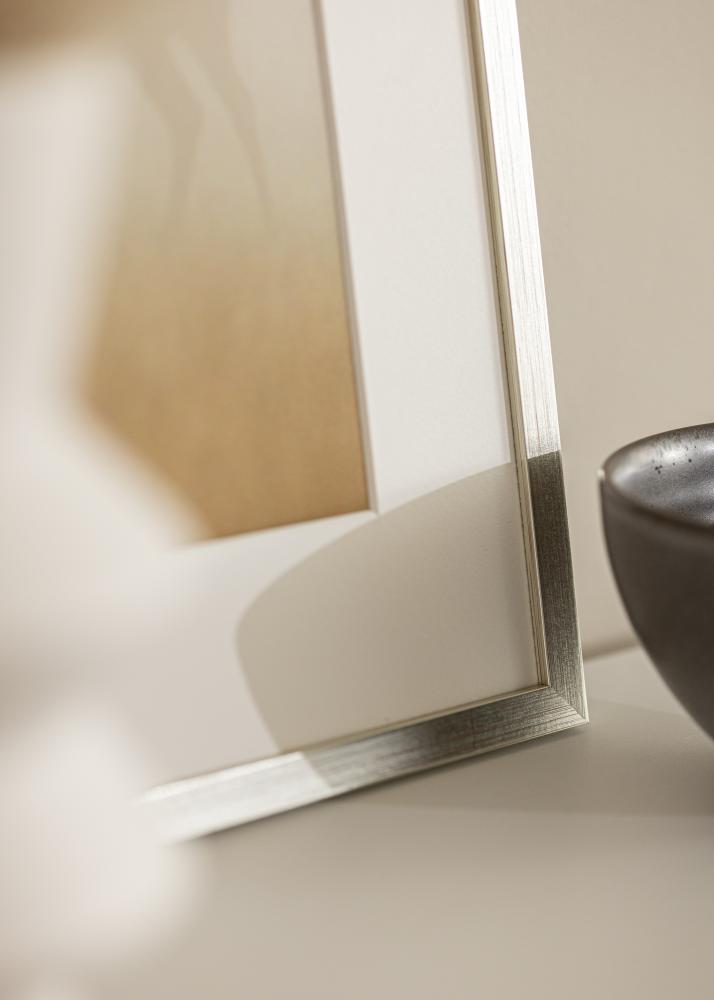 Okvir Edsbyn Srebrna 40x45 cm - Paspartȗ Bela 11x13 inches