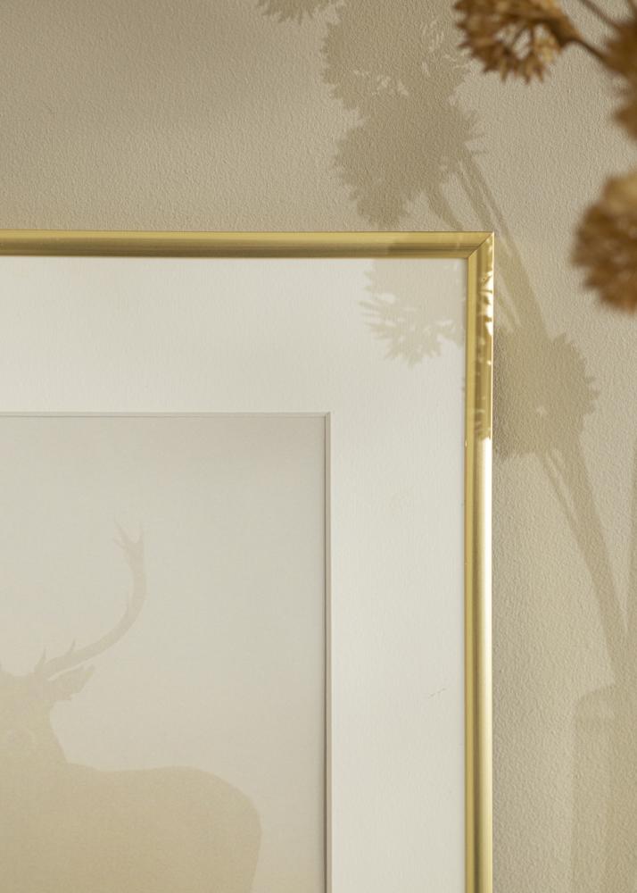 Okvir New Lifestyle zlato 15x15 cm - Paspartȗ Bela 8x8 cm