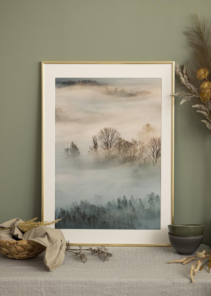 Okvir New Lifestyle zlato 15x15 cm - Paspartȗ Bela 8x8 cm