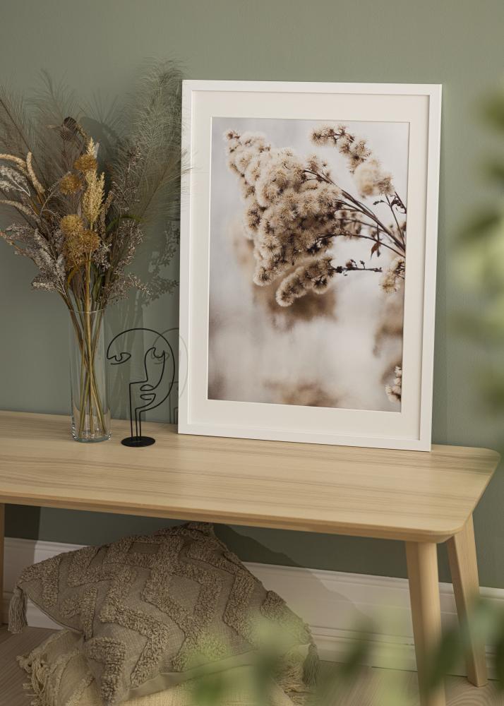 Okvir Bela les 45x80 cm - Paspartȗ Bela 35x70 cm