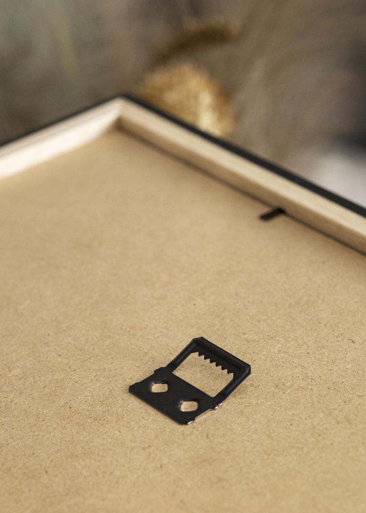 Okvir Stilren črna hrast 50x70 cm - Paspartȗ bel 40x60 cm