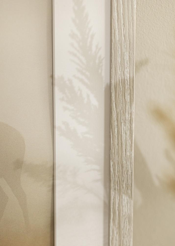 Okvir Stilren svetlo siv hrast 40x50 cm - Paspartȗ bel 12x15 inches