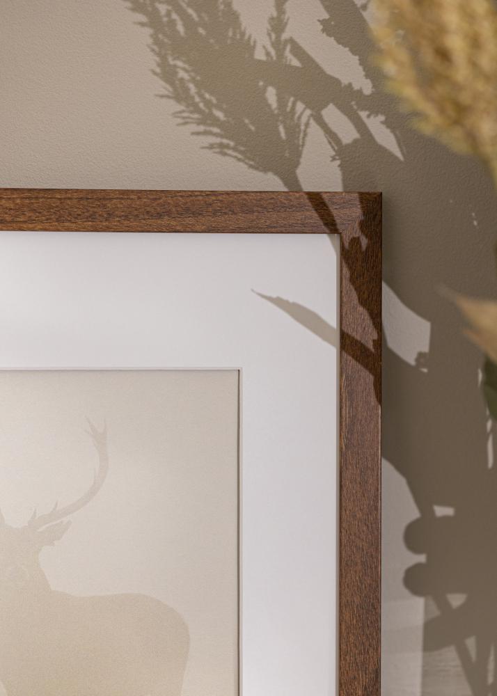 Okvir Stilren topla rjava 40x40 cm - Paspartȗ Bela 28x28 cm