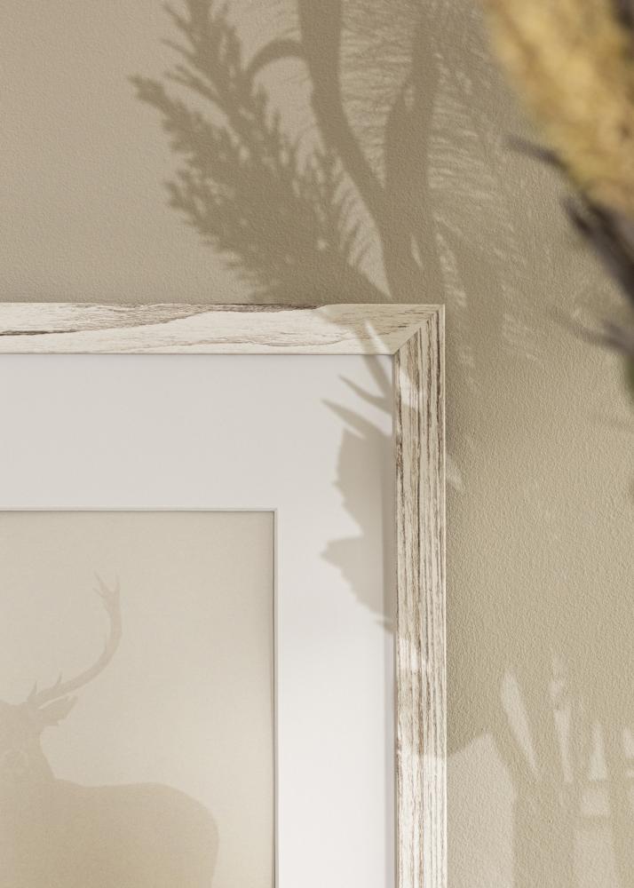 Okvir Stilren Vintage Bela 70x100 cm - Paspartȗ Bela 62x93 cm