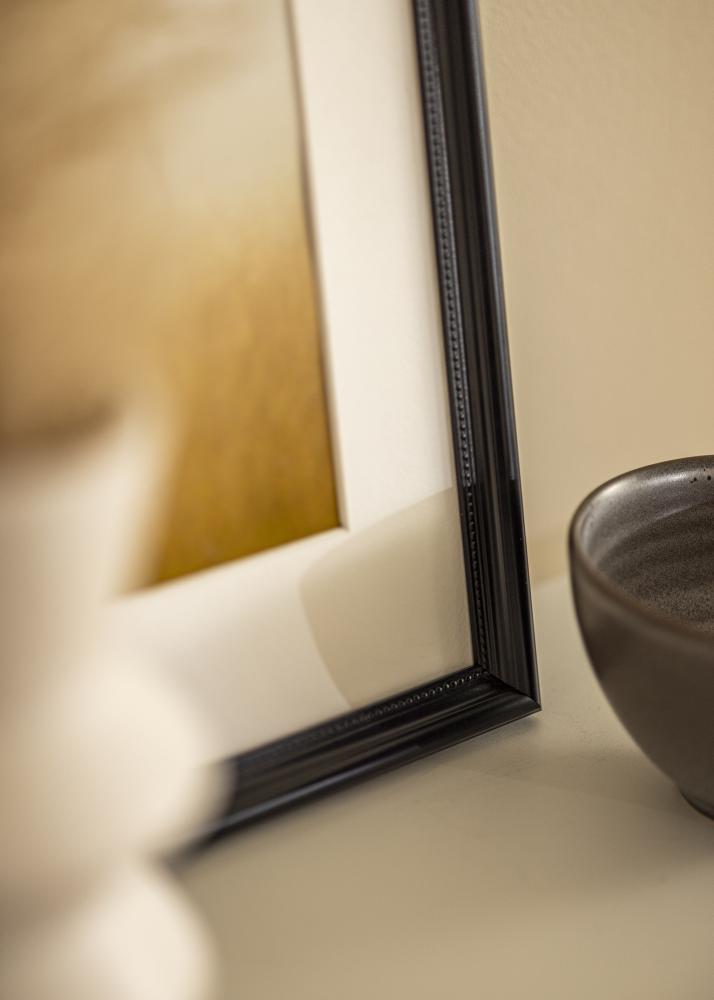 Okvir Gala črna 13x18 cm - Paspartȗ Bela B7 88x125 mm