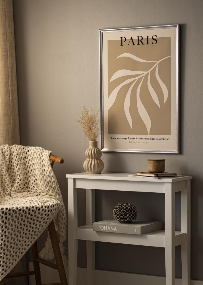 Okvir Gala Srebrna 50x70 cm - Paspartȗ Bela 39x60 cm