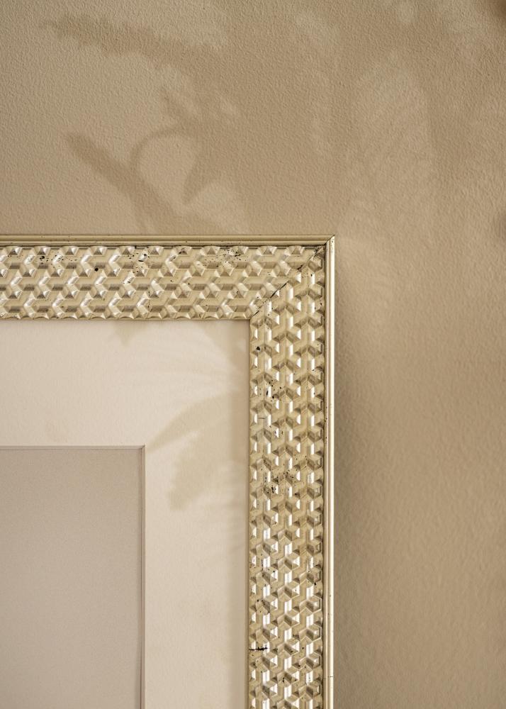 Okvir Grace Srebrna 30x40 cm - Paspartȗ Bela 22x32 cm