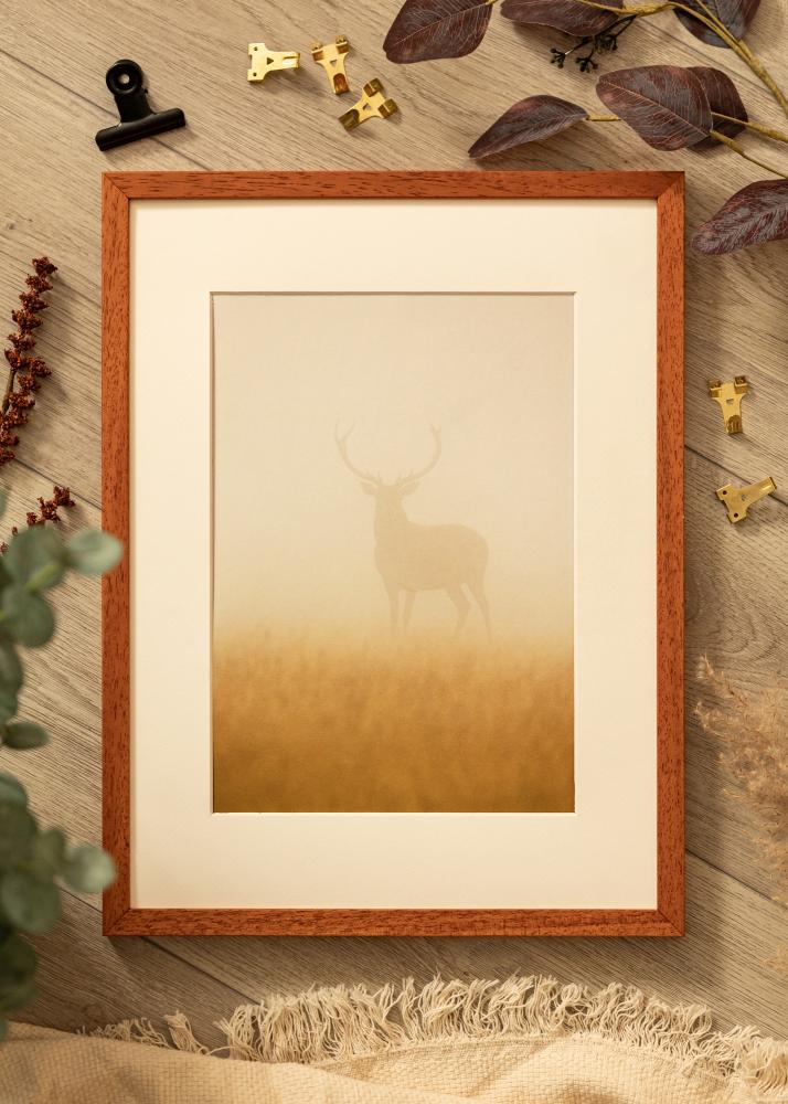 Okvir Ares Češnja 40x40 cm - Paspartȗ Bela 29x29 cm