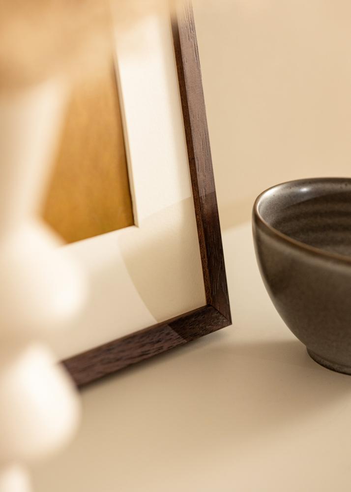 Okvir Ares Teak 40x60 cm - Paspartȗ Bela 25x50 cm