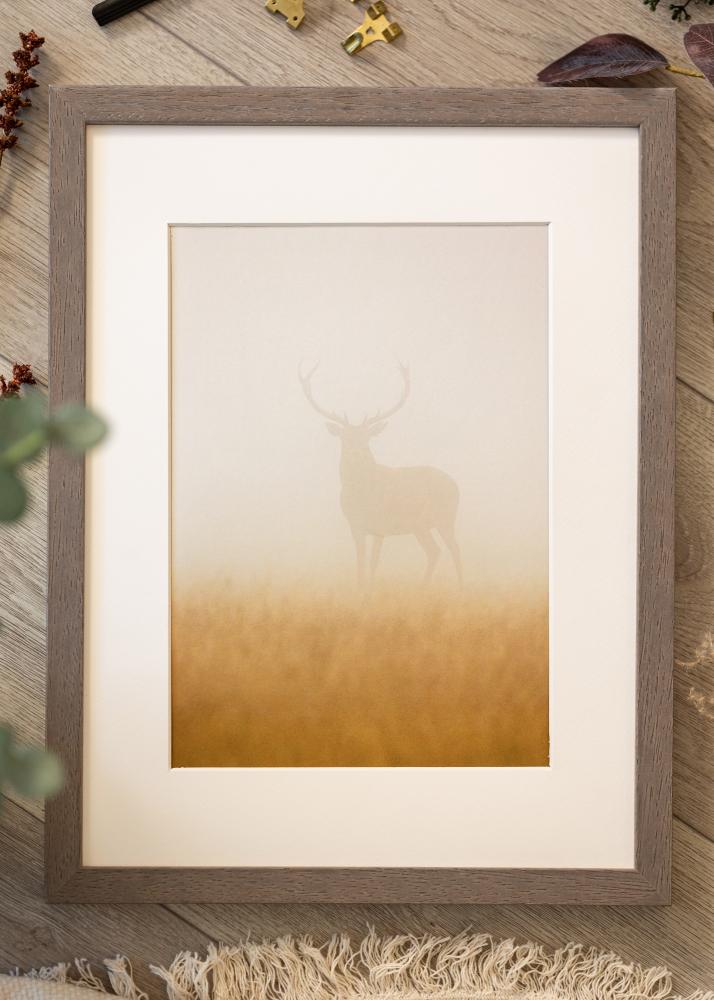 Okvir Hermes siva 60x60 cm - Paspartȗ Bela 50x50 cm