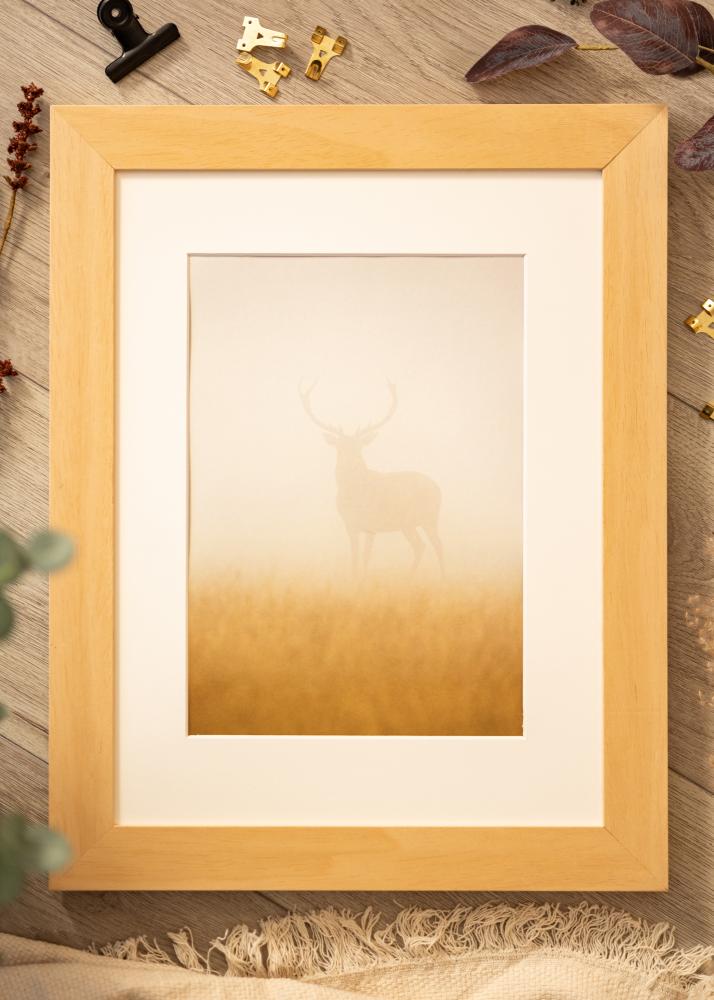 Okvir Juno les 40x50 cm - Paspartȗ Bela 30x38 cm