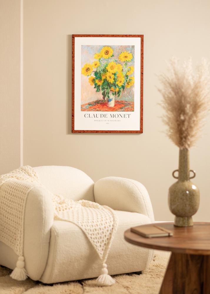 Okvir Hermes oreh 42x59,4 cm - Paspartȗ Bela 25x38 cm