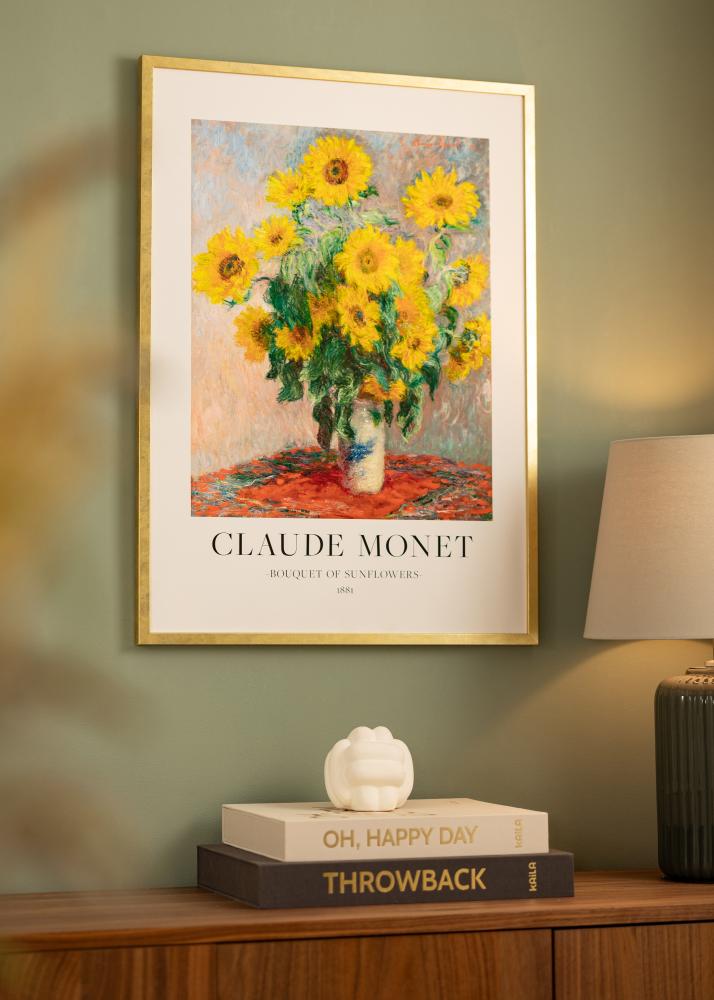 Okvir Ares zlato 50x60 cm - Paspartȗ Bela 16x20 inches