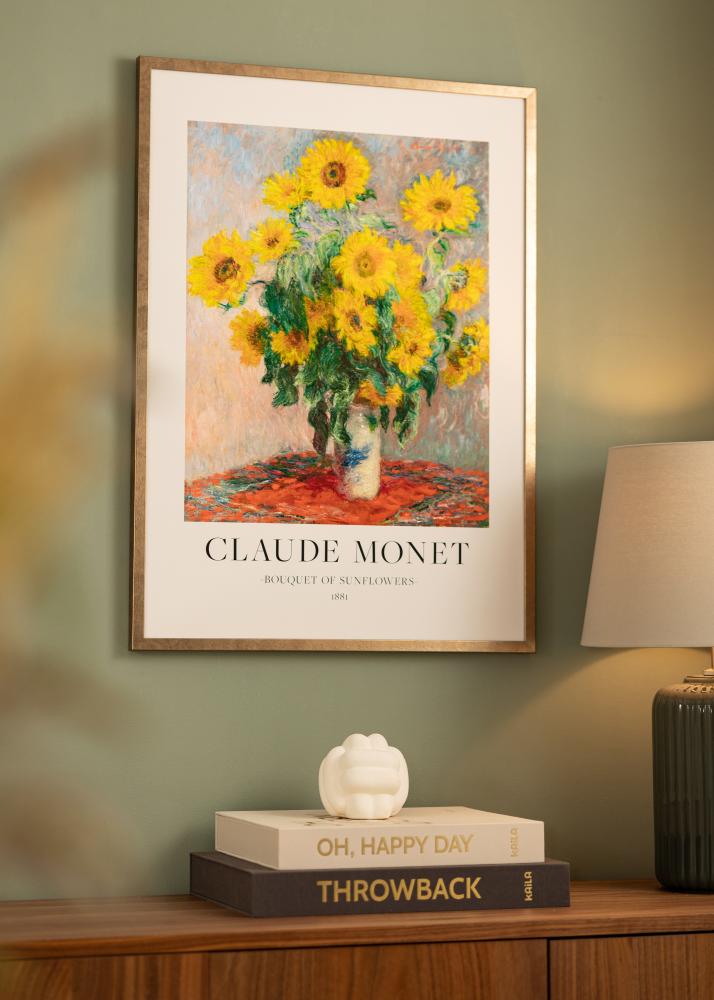 Okvir Ares medenina 50x60 cm - Paspartȗ Bela 40x50 cm