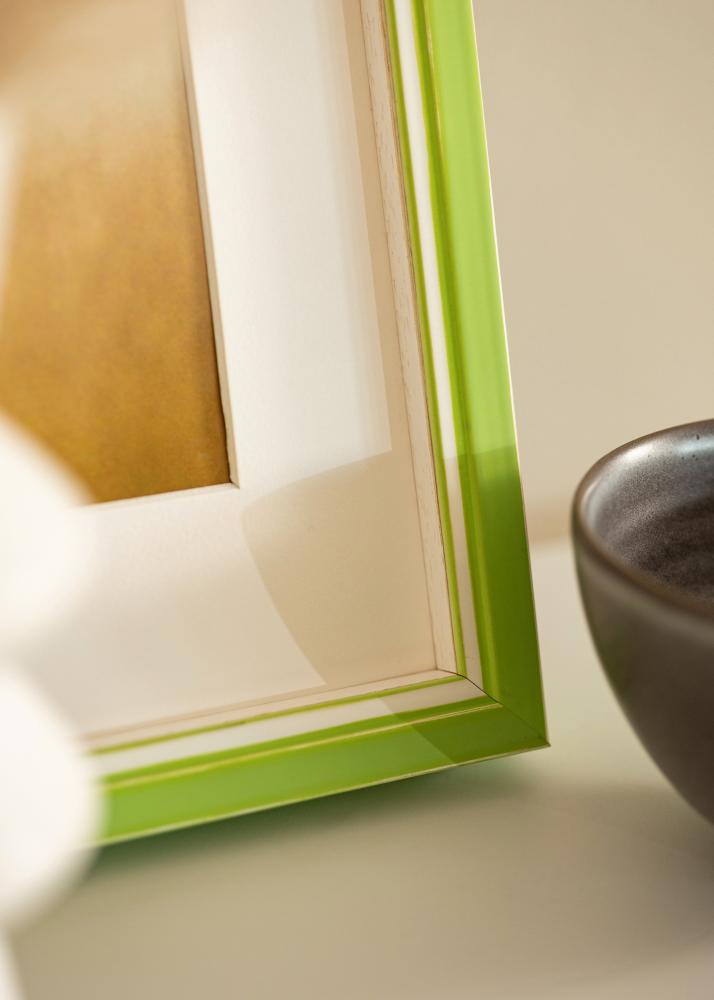 Okvir Diana Svetlo zelena 60x80 cm - Paspartout Bela 20x27 inches