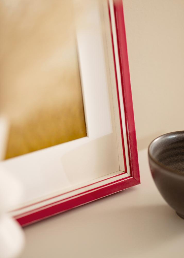 Okvir Diana rdeča 45x60 cm - Paspartȗ Bela 35x50 cm