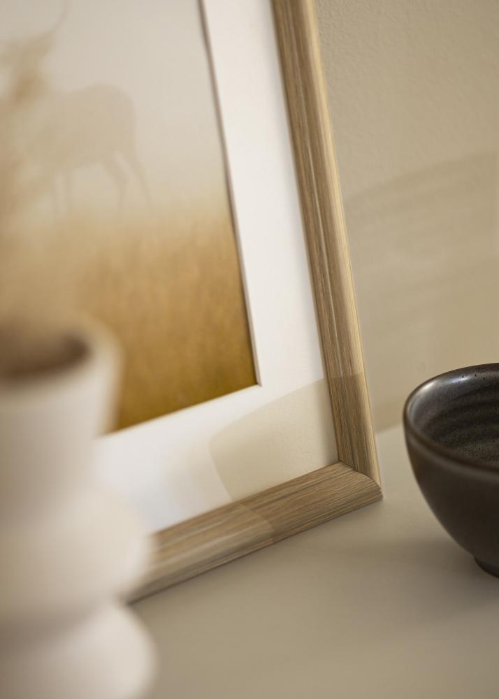 Okvir Västkusten hrast 60x80 cm - Paspartȗ Bela 50x69 cm