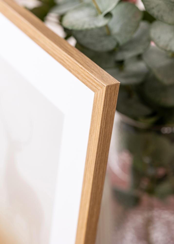 Okvir Modern Teak 50x70 cm - Paspartȗ Bela 42x59,4 cm
