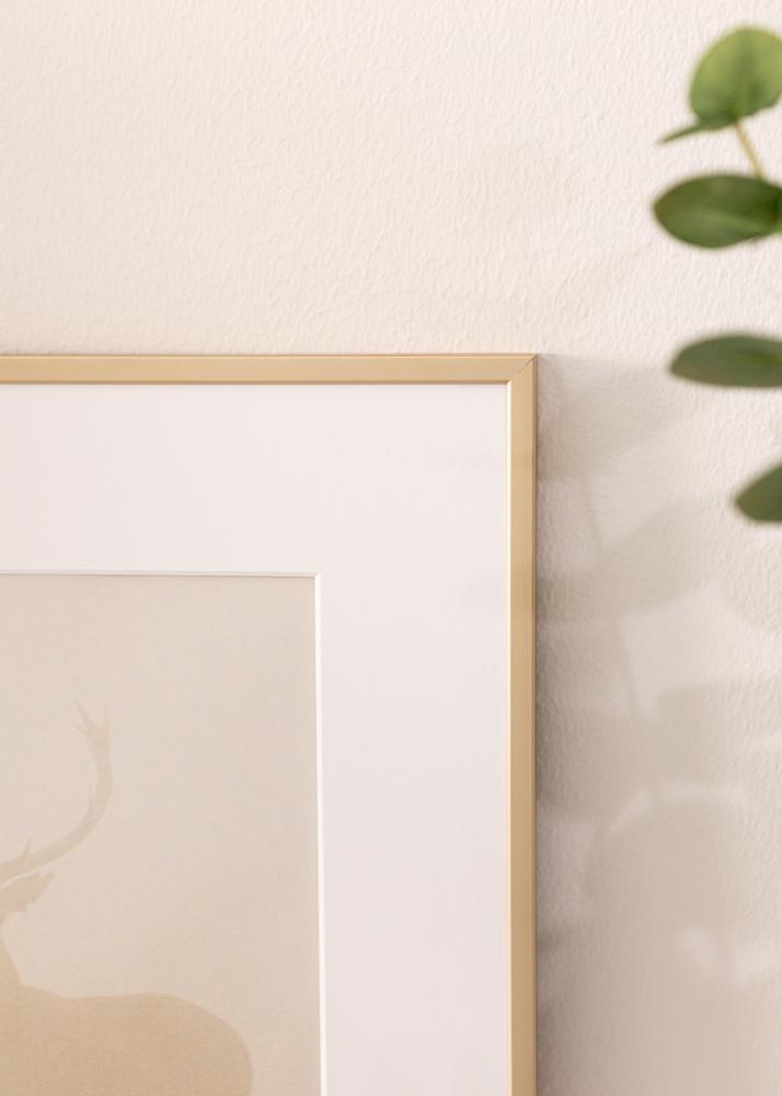 Aluminijast okvir Medenina 70x100 cm - Paspartȗ Bela 24x36 inches