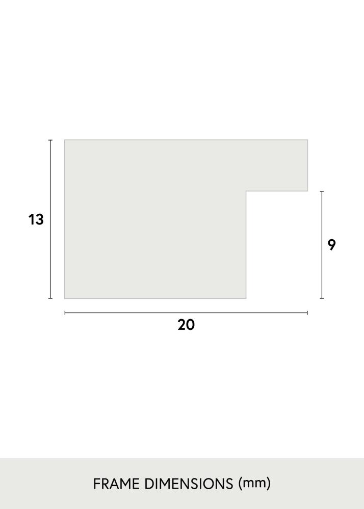 Okvir Jämtland Akrilno steklo Črna 27x48 cm