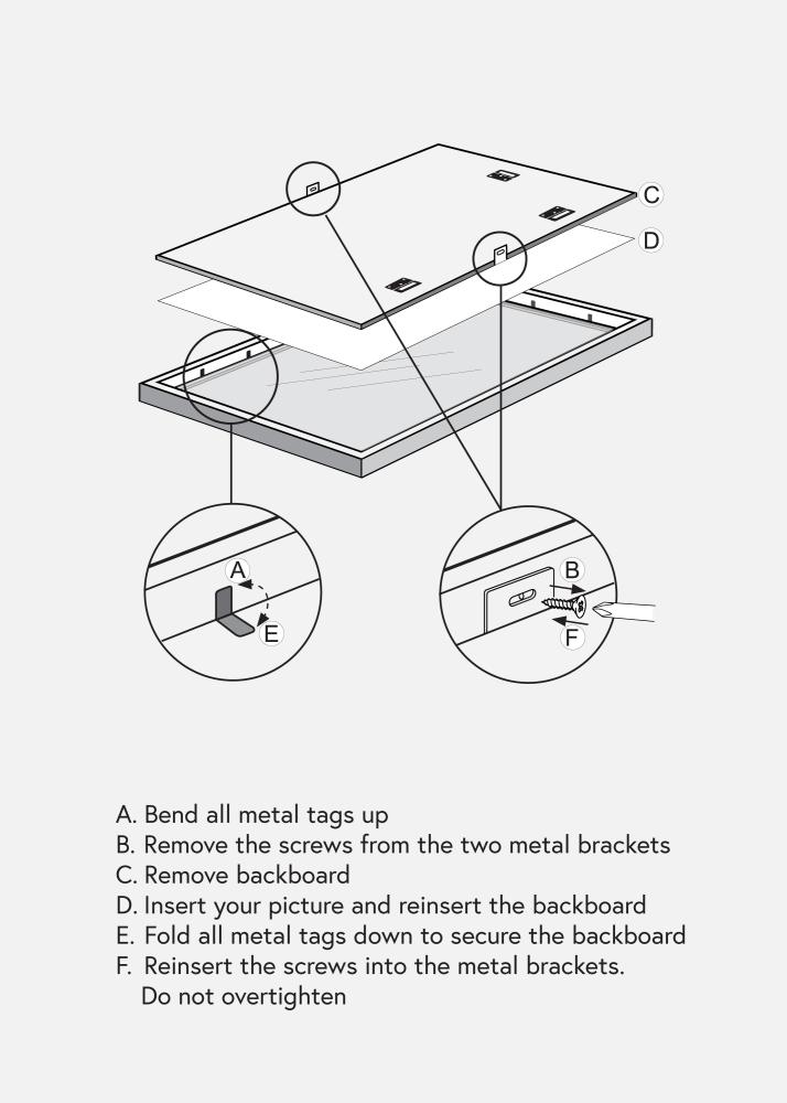Okvir Massiv hrast 60x80 cm - Paspartȗ bel 50x70 cm