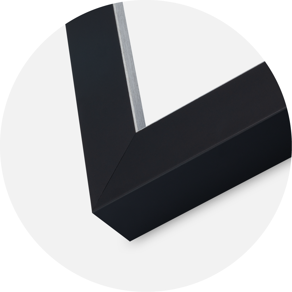 Okvir Sussex Akrilno steklo Črna/Srebrna 30x30 cm