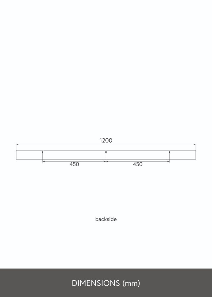 KAILA Polica za slike Bela 120 cm