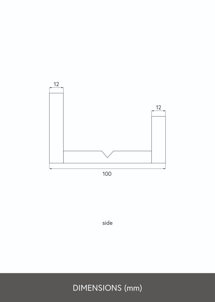 KAILA Polica za slike iz masivnega hrasta 120 cm