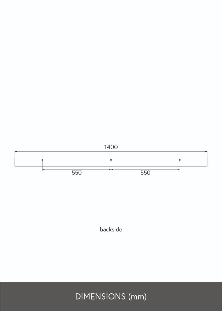 KAILA Polička za slike Črna 140 cm