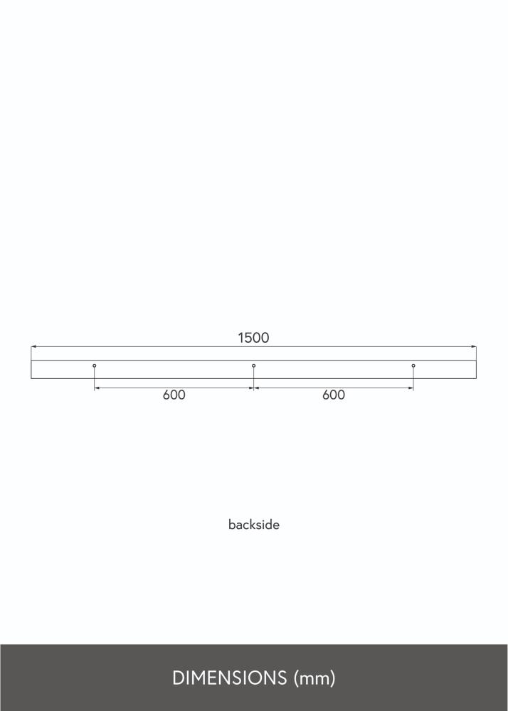 KAILA Polica za slike Bela 150 cm