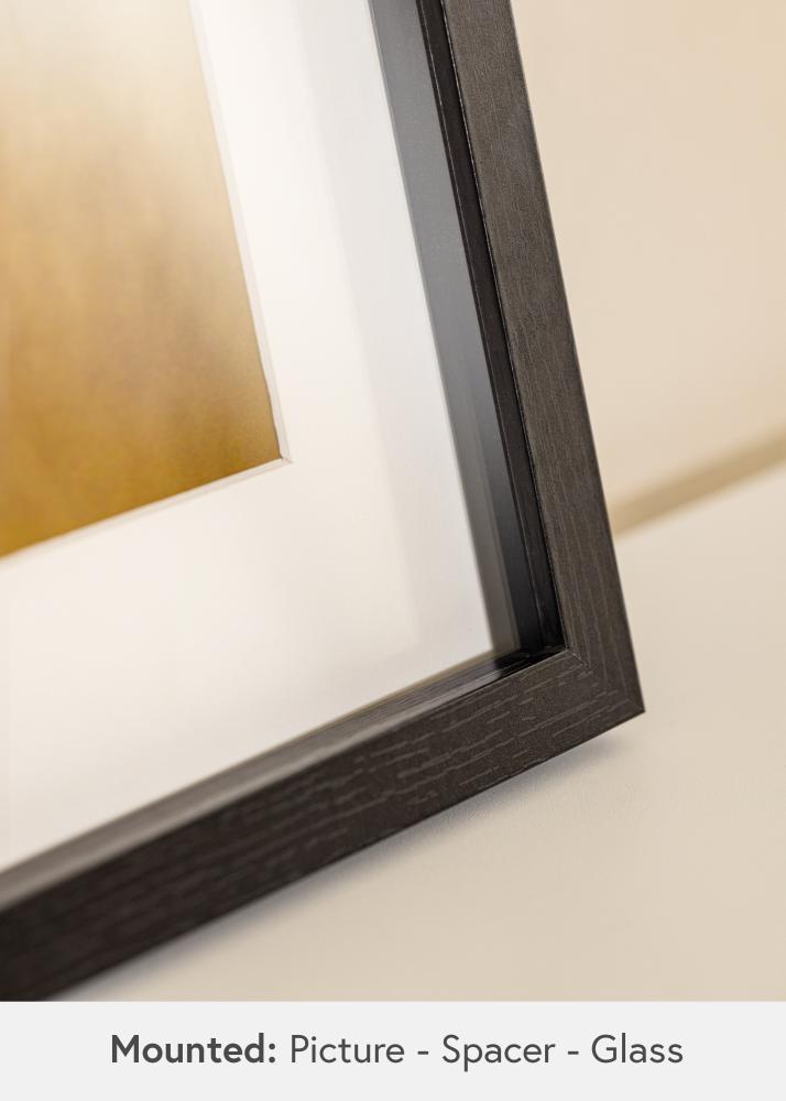 BGA okvir škatle črna 30x45 cm - Paspartȗ bel 8x14 inches