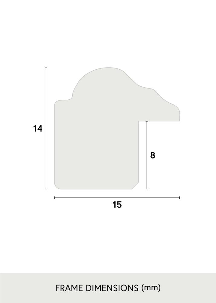 Okvir Horndal Srebrna 60x60 cm - Paspartŭ Črna 50x50 cm