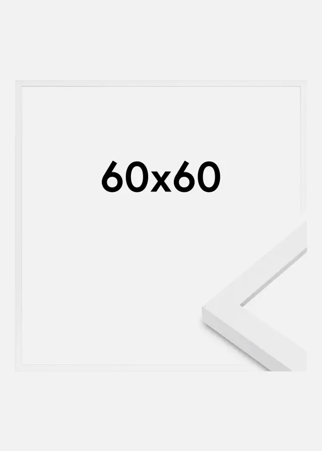 Okvir Modern Akrilno steklo Bela 60x60 cm