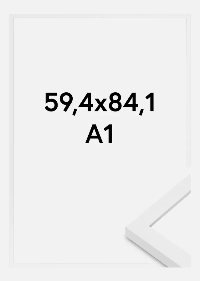 Okvir Modern Akrilno steklo Bela 59,4x84,1 cm (A1)