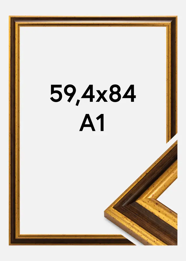 Okvir Aberystwyth Akrilno steklo Zlato 59,4x84,1 cm (A1)