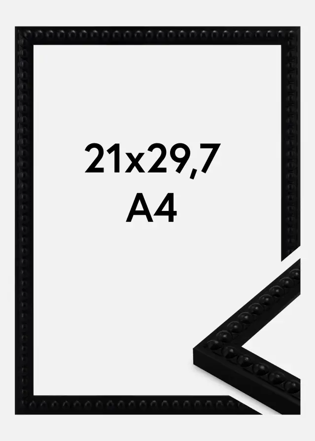 Okvir Perla Akrilno steklo Črna 21x29,7 cm (A4)