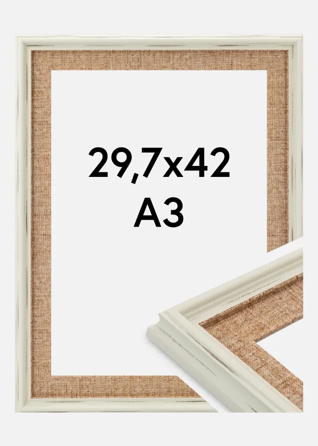 Okvir Sandweave Akrilno steklo Bela 29,7x42 cm (A3)