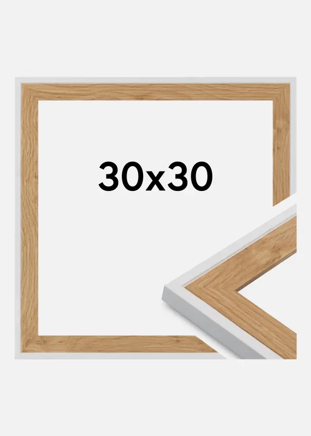 Okvir Linea Akrilno steklo Beech / White 30x30 cm