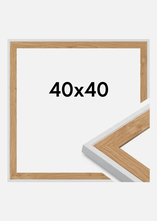 Okvir Linea Akrilno steklo Beech / White 40x40 cm