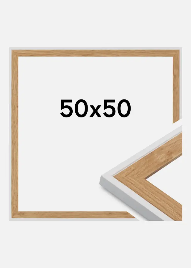 Okvir Linea Akrilno steklo Beech / White 50x50 cm