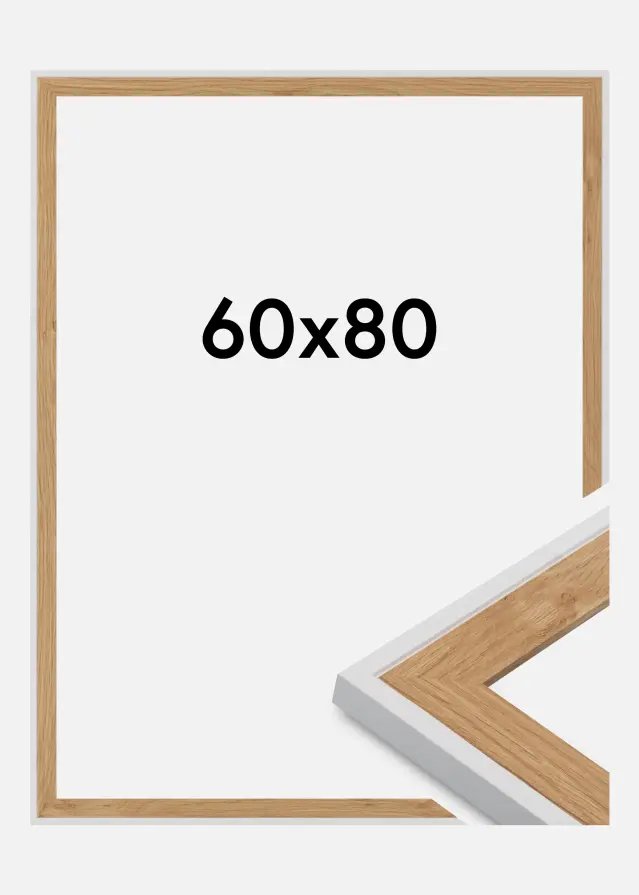 Okvir Linea Akrilno steklo Beech / White 60x80 cm