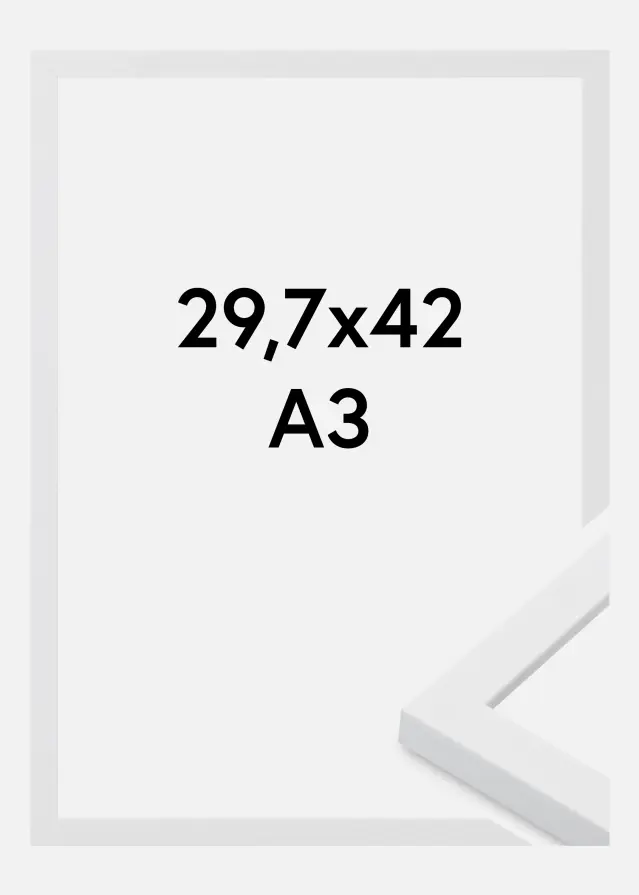 Okvir Oban Akrilno steklo Bela 29,7x42 cm (A3)