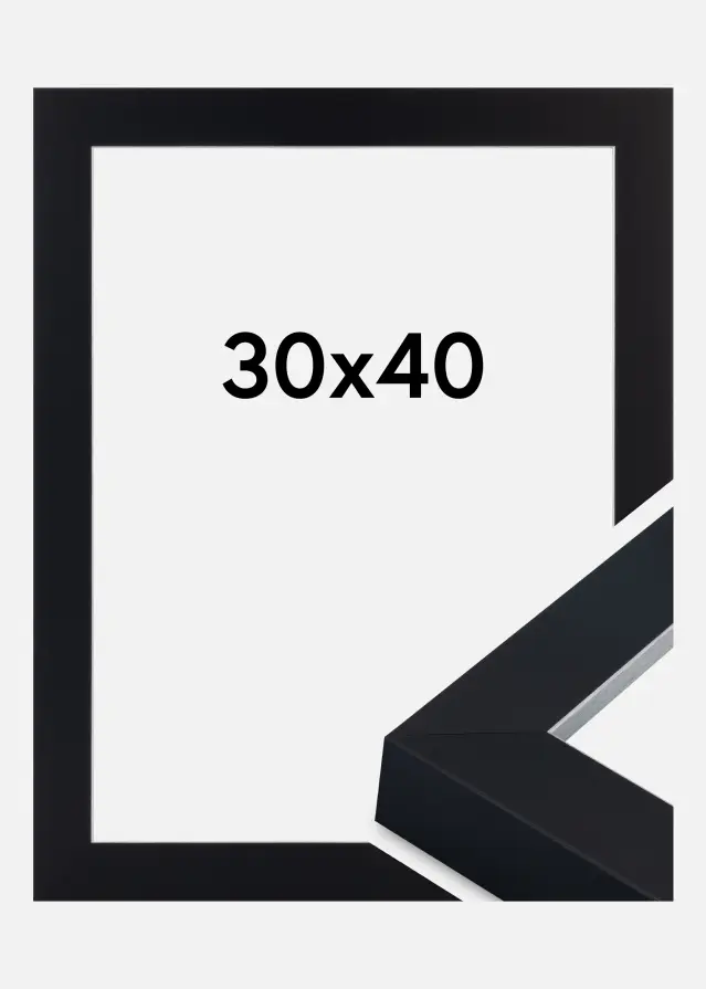 Okvir Sussex Akrilno steklo Črna/Srebrna 30x40 cm