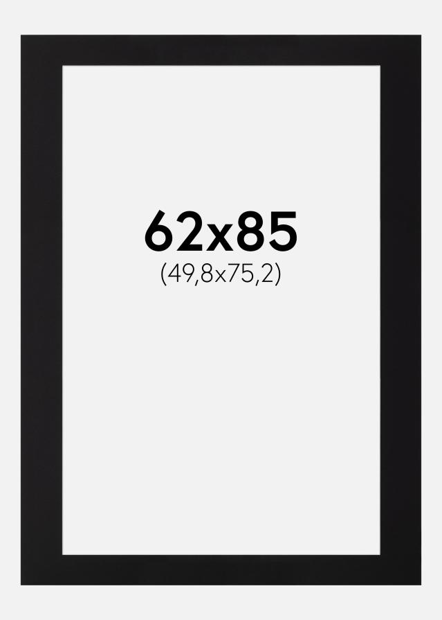 Paspartŭ Črna Standarden Bel notranji rob 62x85 cm (49,8x75,2)
