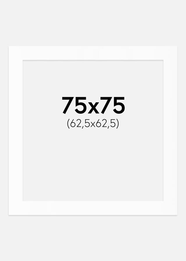 Paspartȗ Beli Standard (Belo Jedro) 75x75 cm (62,5x62,5)