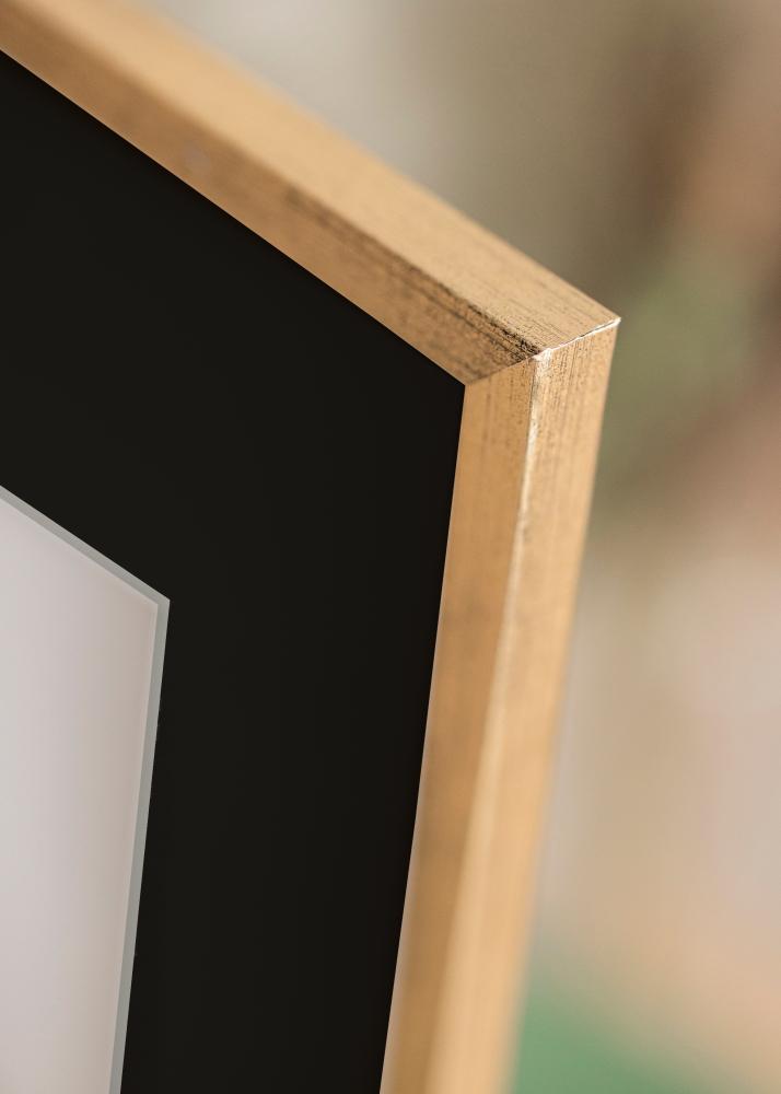 Okvir Galant Zlata 30x40 cm - Paspartŭ Črna 18x27 cm