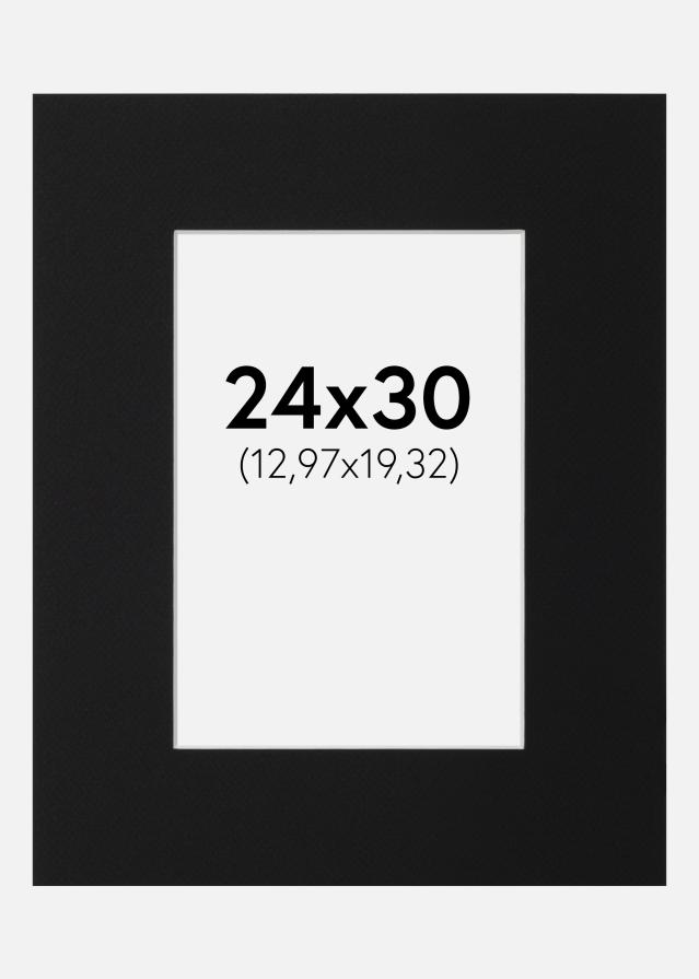 Paspartŭ Črni Standard (Belo Jedro) 24x30 cm (12,97x19,32)