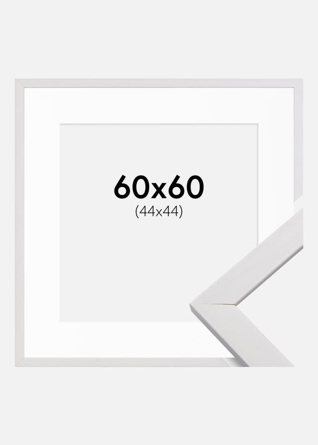Okvir Eleganten Bela 60x60 cm - Paspartŭ Bela 45x45 cm