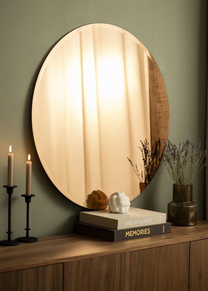 KAILA Okrogel Ogledalo Rose Gold Deluxe 90 cm Ø