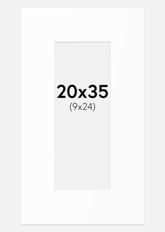 Paspartȗ Beli Standard (Belo Jedro) 20x35 cm (9x24)